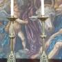 Altar Candlesticks Height 2 Foot Brass 1880