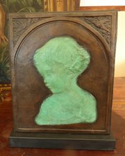 Bronze Art Deco Girl Artist Eva Knight  1930