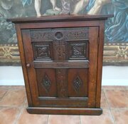 Corner Cupboard Gothic Wall Hanging Oak 1840
