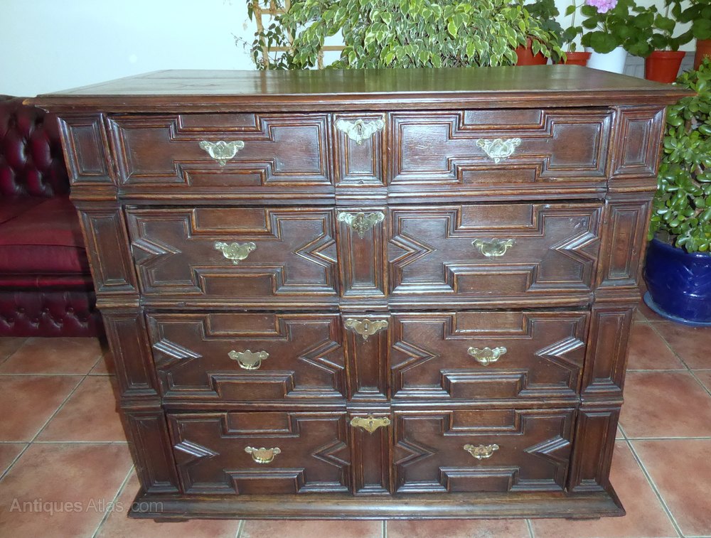 Chest Of Drawers 1690 Country Oak 4 Drawer Antiques Atlas