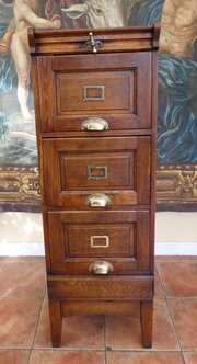 Filing Cabinet 3 Drawer Solid Country Oak 1920,S