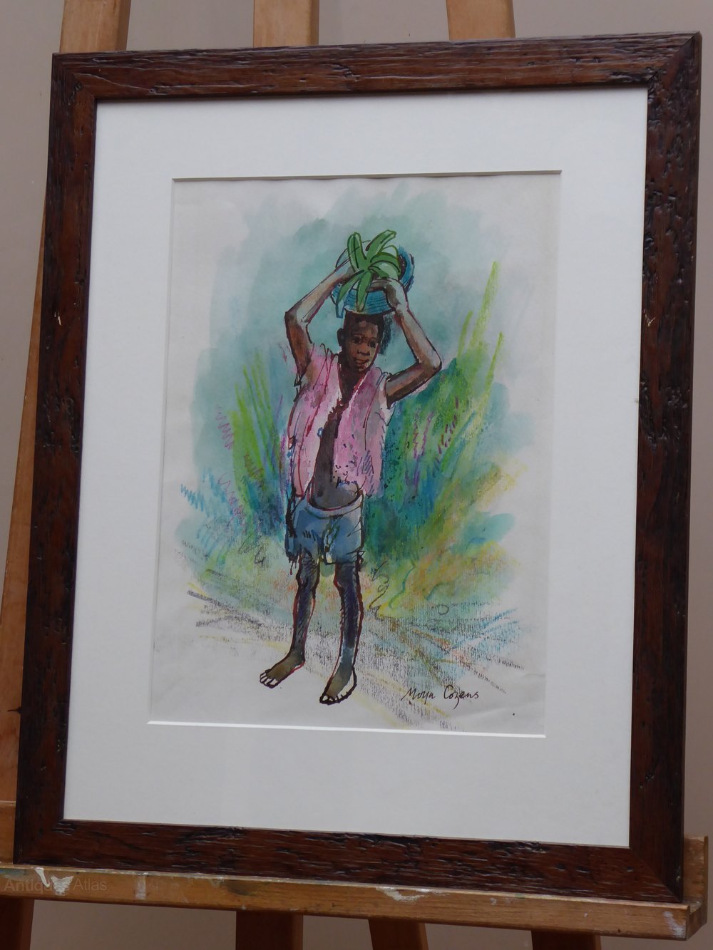 Antiques Atlas Jamaican Boy Listed Artist Moya Cozens 1960,s