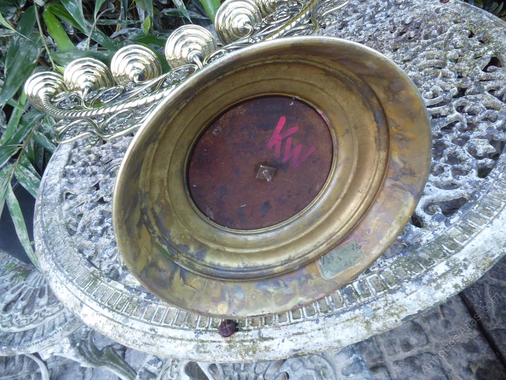 Antiques Atlas Large Brass Menorah Candelabra 1930 s