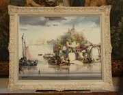Listed Artist Jorge  Aguilar -Agon Large Seascape 