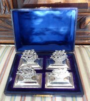 Set Of Silver Menu Holders Mappin And Webb 1903 
