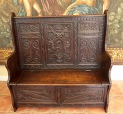 Settle Country Oak Carved Mystical Creatures 1860