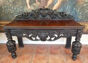 Side Table/hall Table Country Oak Green Man 1730