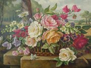 Vibrant flowers listed artist Constance Cooper