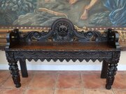 Window Seat Country Oak Primitive Sun Face 1830