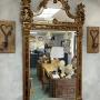 Antique French Gilt Crested Mirror