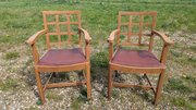 Heals Lattice Back Carver Chairs