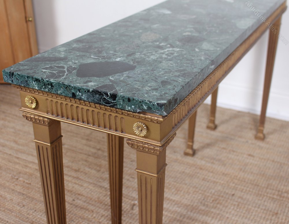 Large Marble Gilt Wood Console Table Antiques Atlas
