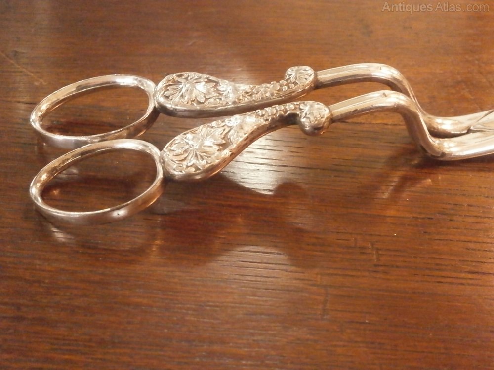 Antiques Atlas Silverplate Grape Scissors