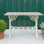Victorian Cast Iron, Marbled Topped Garden Table