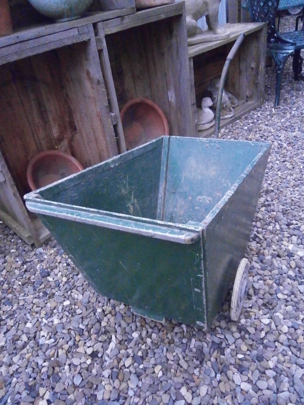 Antiques Atlas Vintage Wooden Wheelbarrow/trailer.
