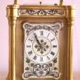 Antique Champleve Large Repeater Carriage Clock