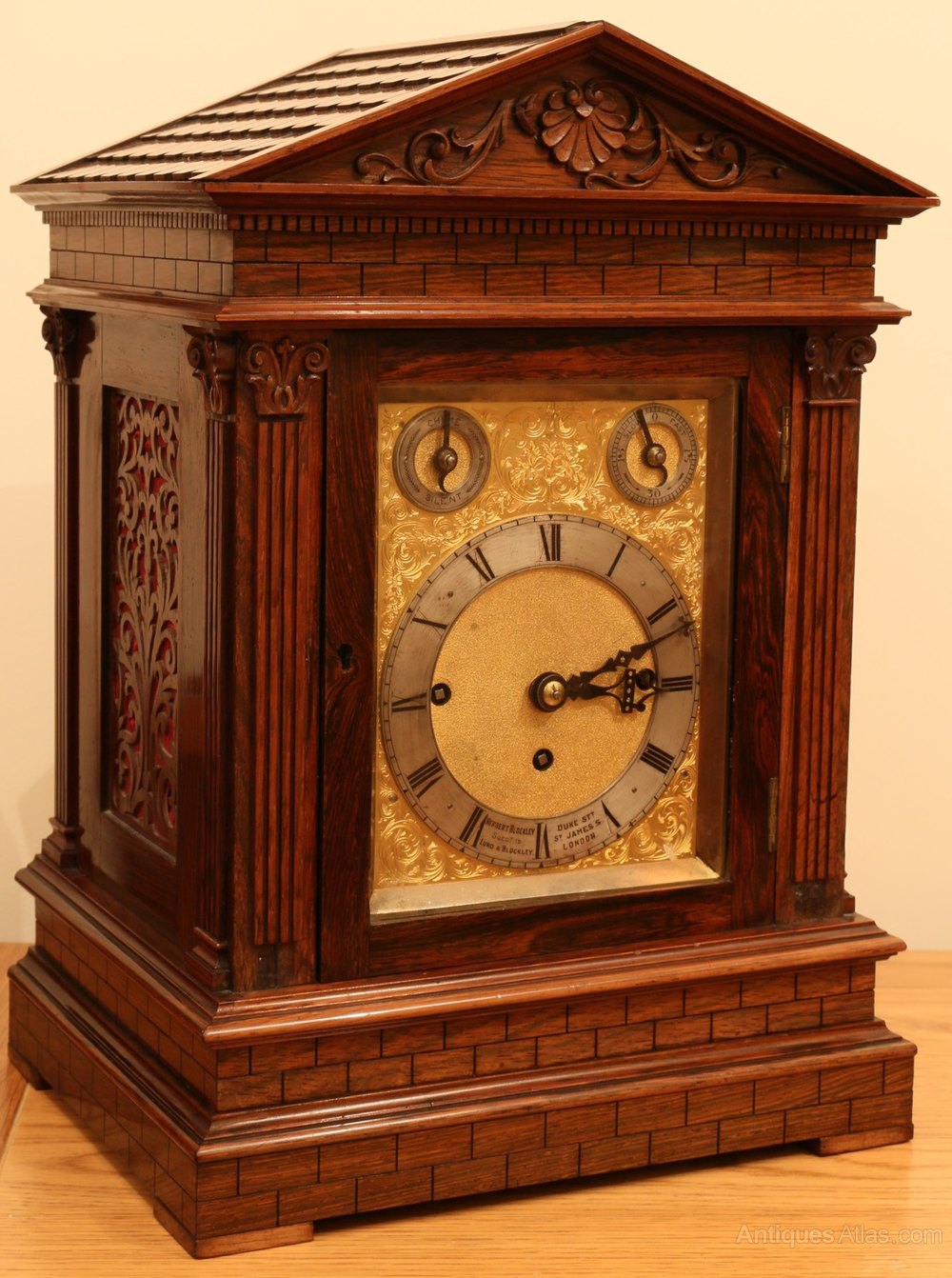 Antiques Atlas Miniature Triple Fusee Musical Bracket Clock