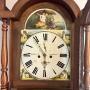 Mahogany arch dial long case clock