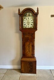  19th Century Mahogany Arch Dial Longcase Clock 