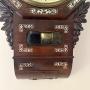 Rosewood inlaid drop dial wall clock