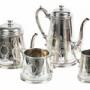 19th Century silver plated four piece tea set