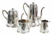 19th Century Silver Plated Four Piece Tea Set