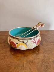 19th Century Majolica Salad Bowl And Servers