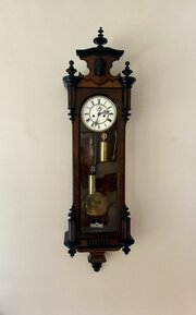 19th Century Walnut Double Weight Wall Clock 