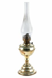 Antique Brass Oil Lamp