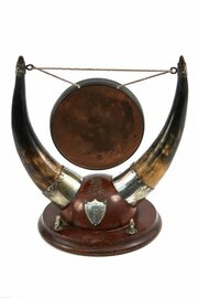 Antique Cow Horn Table Gong
