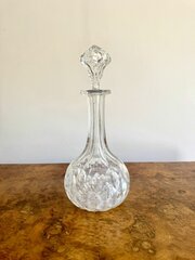 Antique Edwardian cut glass decanter