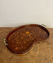Antique Edwardian Marquetry Inlaid Tray