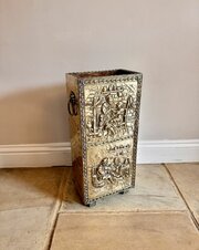 Antique Edwardian Ornate Brass Stick Stand 