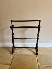 Antique Edwardian Quality Mahogany Towel Rail