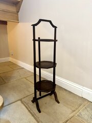 Antique Edwardian Quality Oak Folding Cake Stand