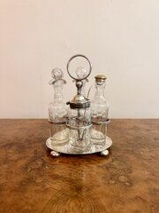 Antique Edwardian Silver Plate Cruet Set 