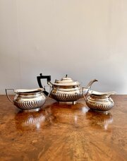 Antique Edwardian Silver Plate Three Piece Tea Set