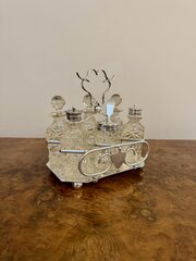 Antique Edwardian Silver Plated Cruet Set
