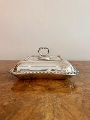 Antique Edwardian Silver Plated Entree Dish