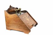 Antique Inlaid Coal Box