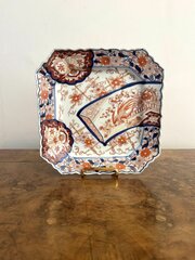 Antique Japanese Imari Square Shaped Plate 