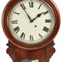 Antique Mahogany Drop Dial Wall Clock