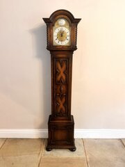 Antique Oak 8 Day Chiming Grandmother Clock