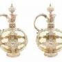 Antique Pair Of Liqueur Ewers