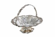 Antique Silver Plated Cake Basket