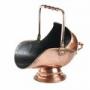 Antique Victorian Copper Helmet Coal Scuttle