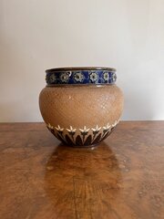 Antique Victorian Doulton Lambeth Jardiniere