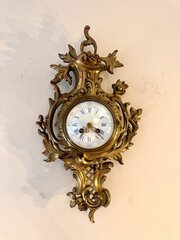 Antique Victorian French Neo Rococo Wall Clock