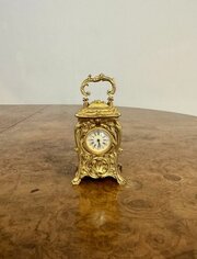 Antique Victorian Miniature Carriage Clock