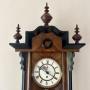 Wall clock  Walnut and ebonised wall clock